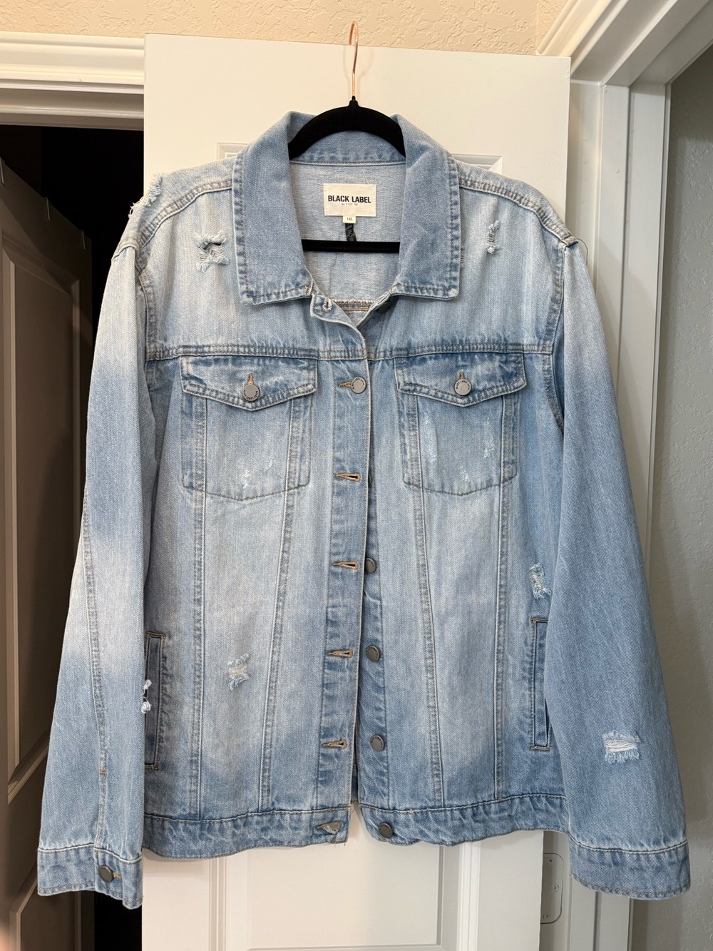 Black Label Destroyed Denim Jacket
